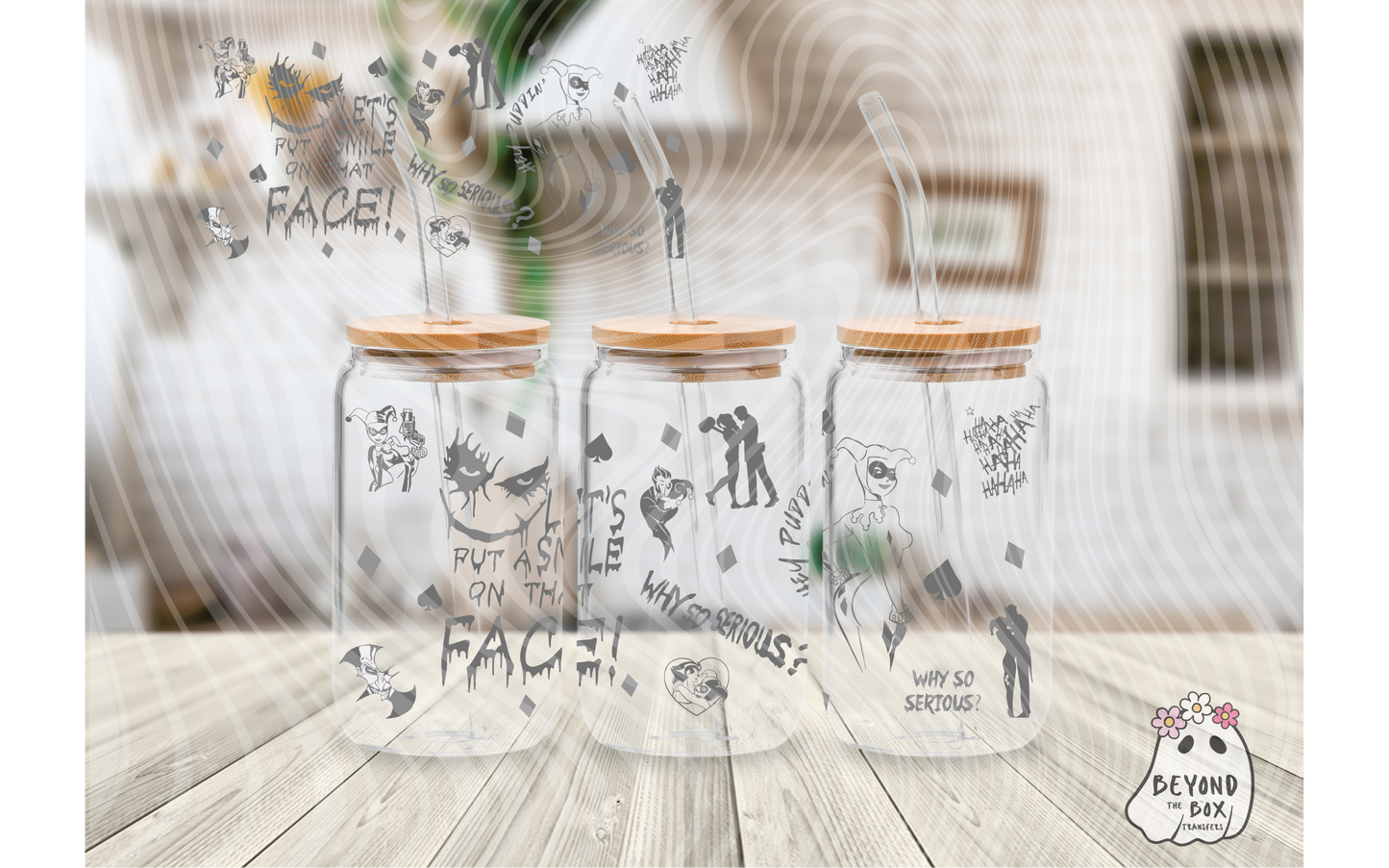 Joker & Quinn 16oz UVDTF wrap