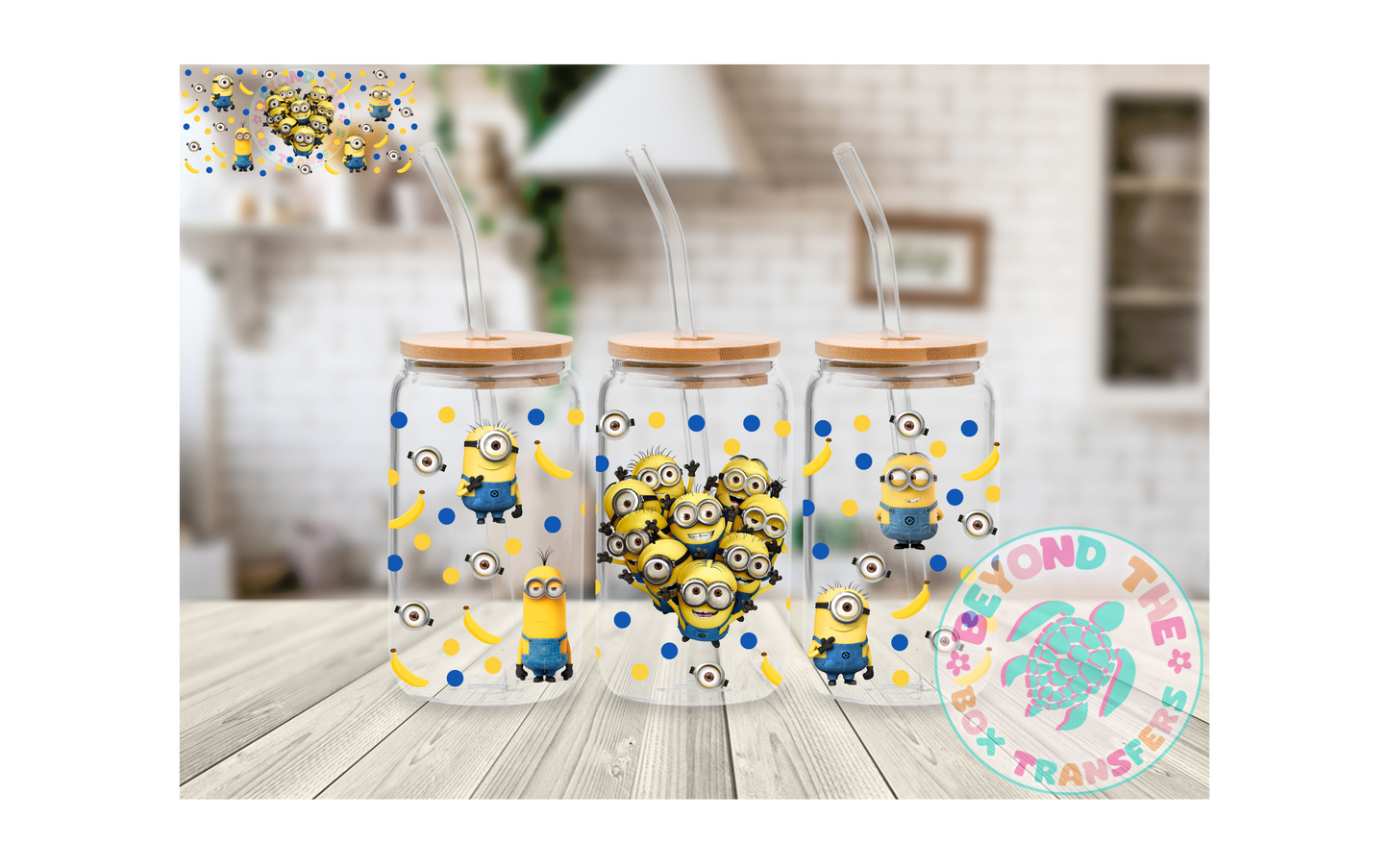 Minions 16oz UVDTF Wrap