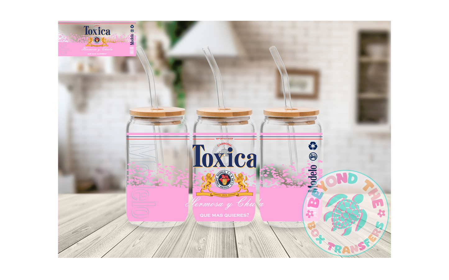 Light Pink Toxica 16oz UVDTF wrap