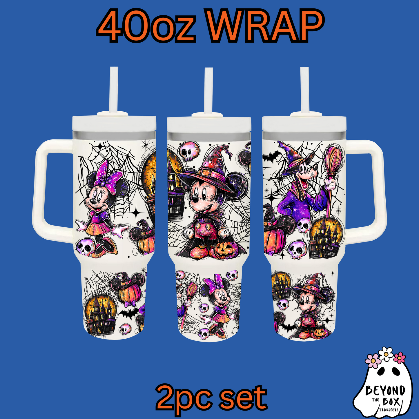 Halloween Mouse 40oz UVDTF 2pc wrap
