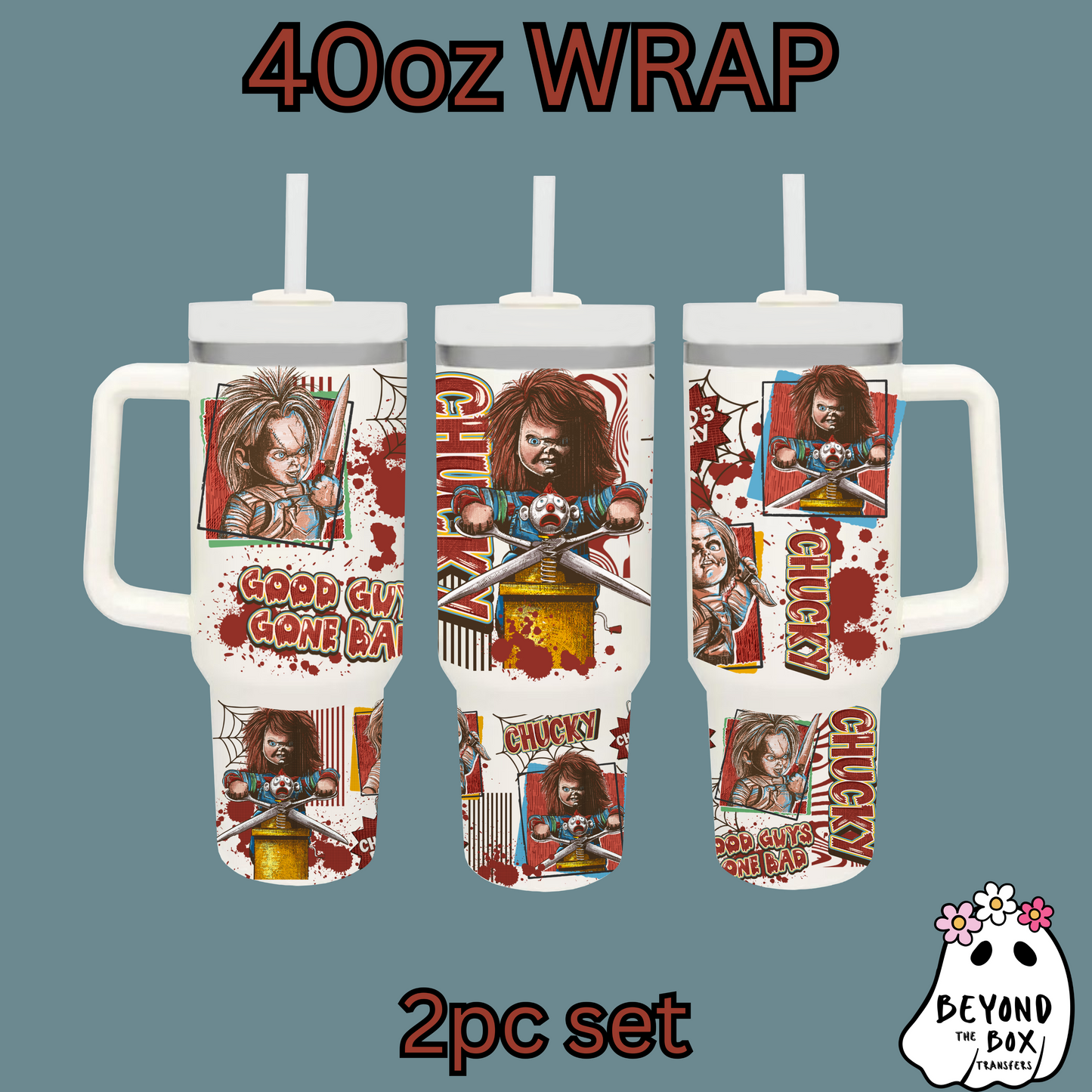Chucky 40oz UVDTF 2pc wrap