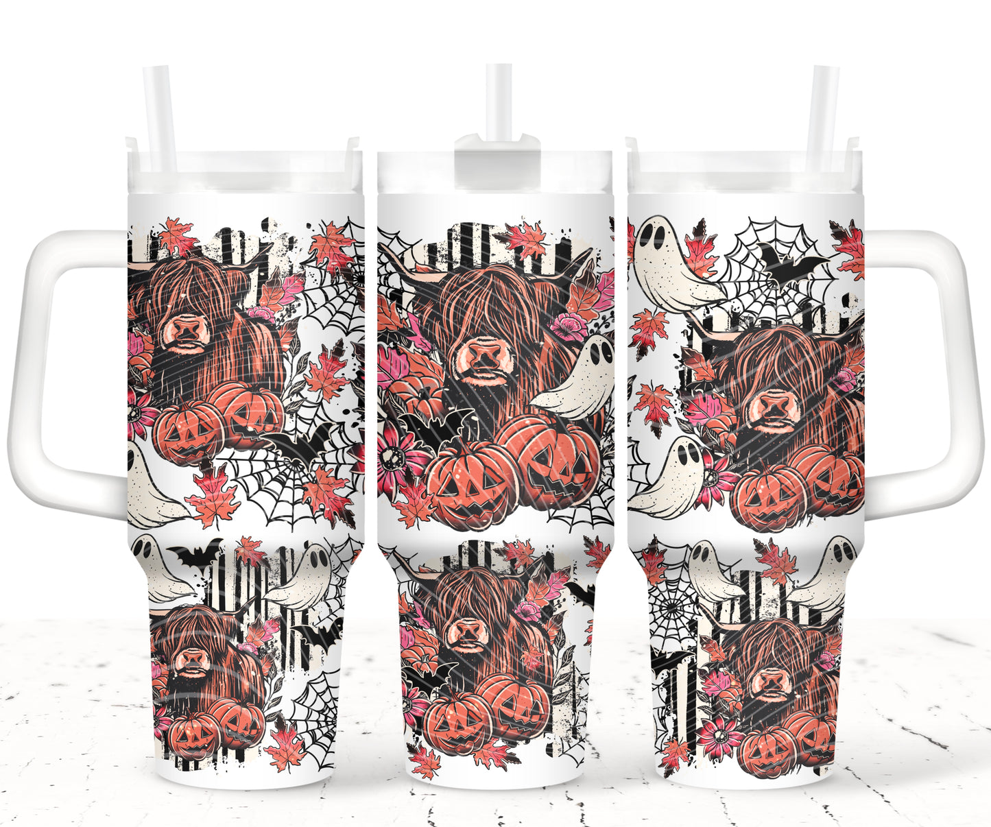 Halloween Cow 40oz UVDTF 2pc wrap