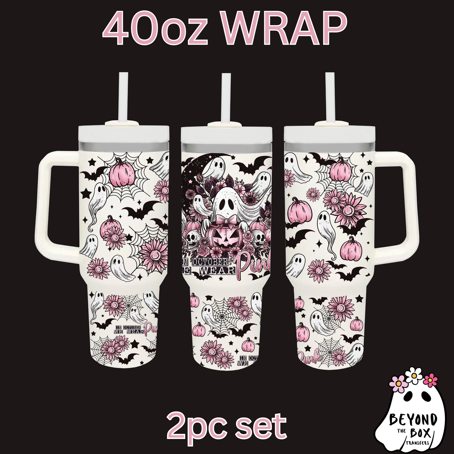 In October we wear pink 40oz UVDTF 2pc wrap