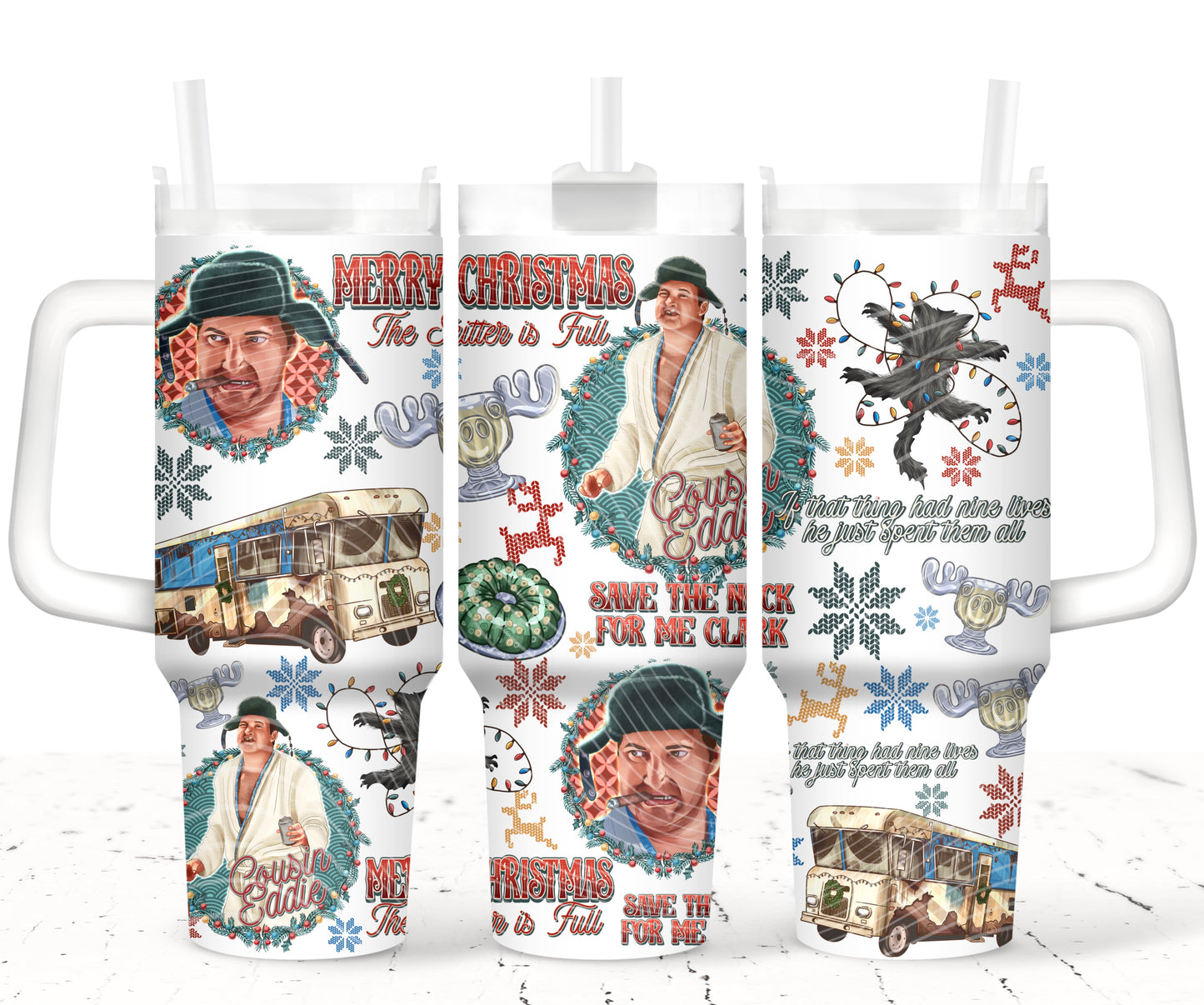 Cousin Eddie 40oz UVDTF 2pc wrap
