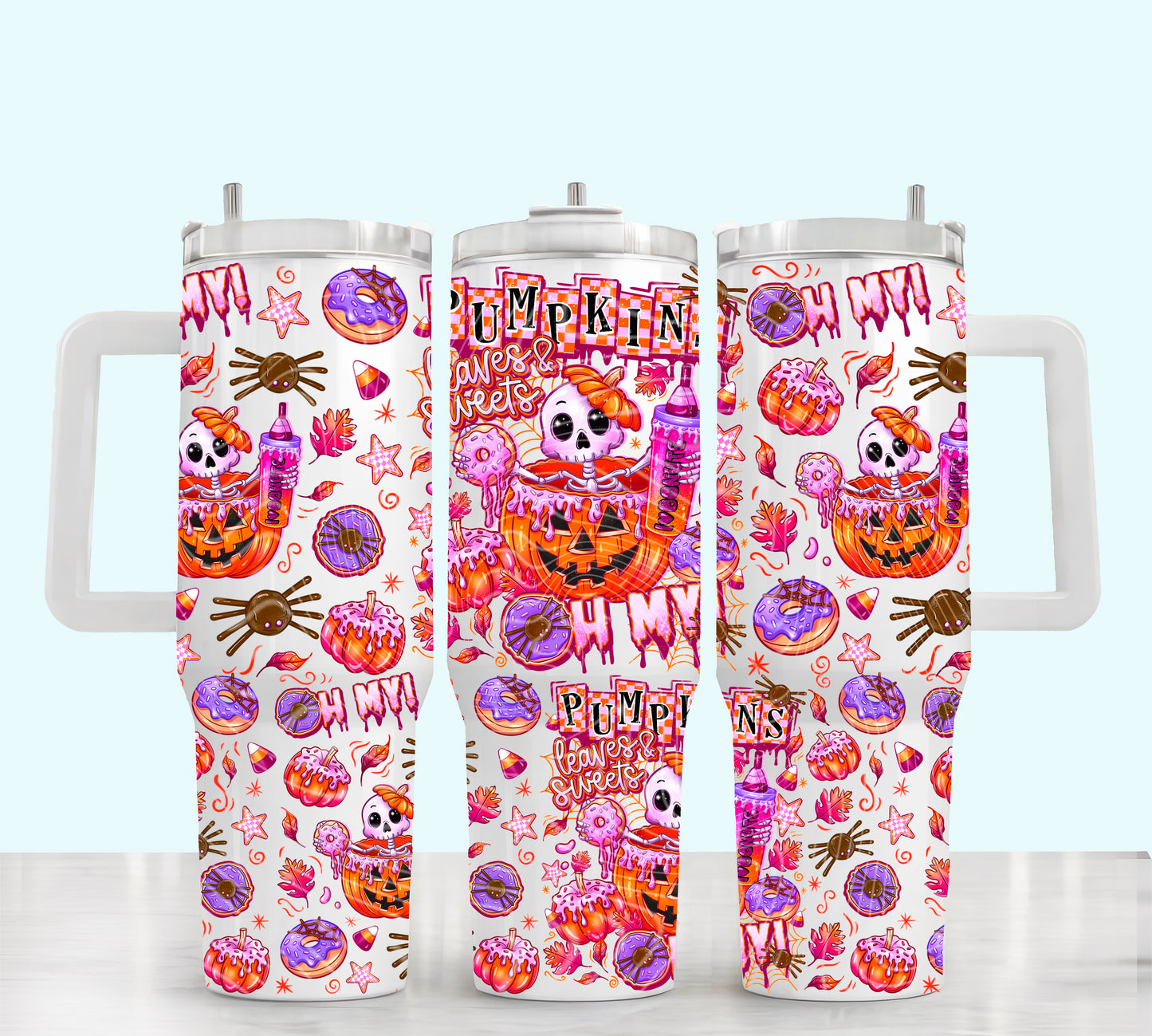 Pumpkin 40oz UVDTF 2pc wrap
