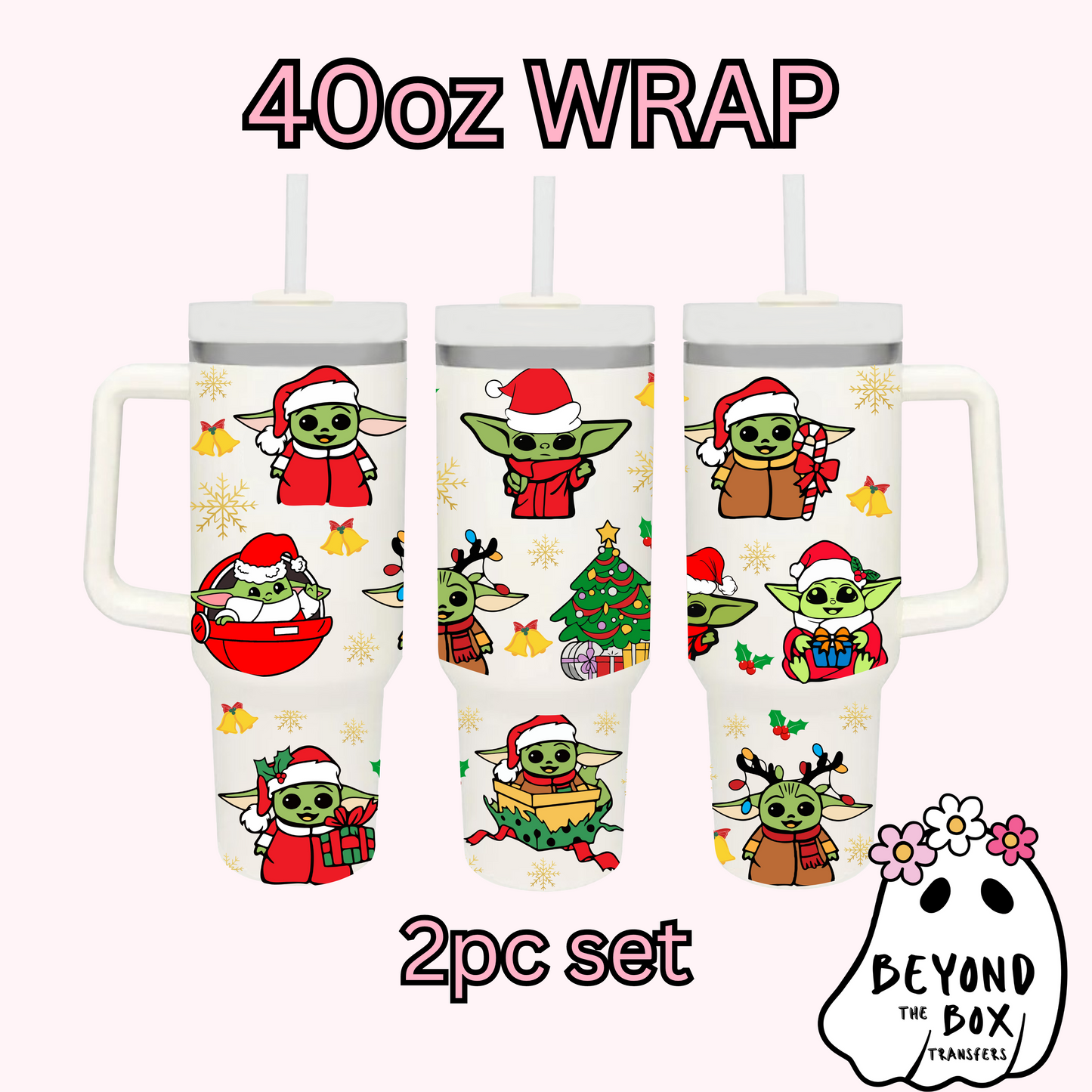 Christmas 40oz UVDTF 2pc wrap