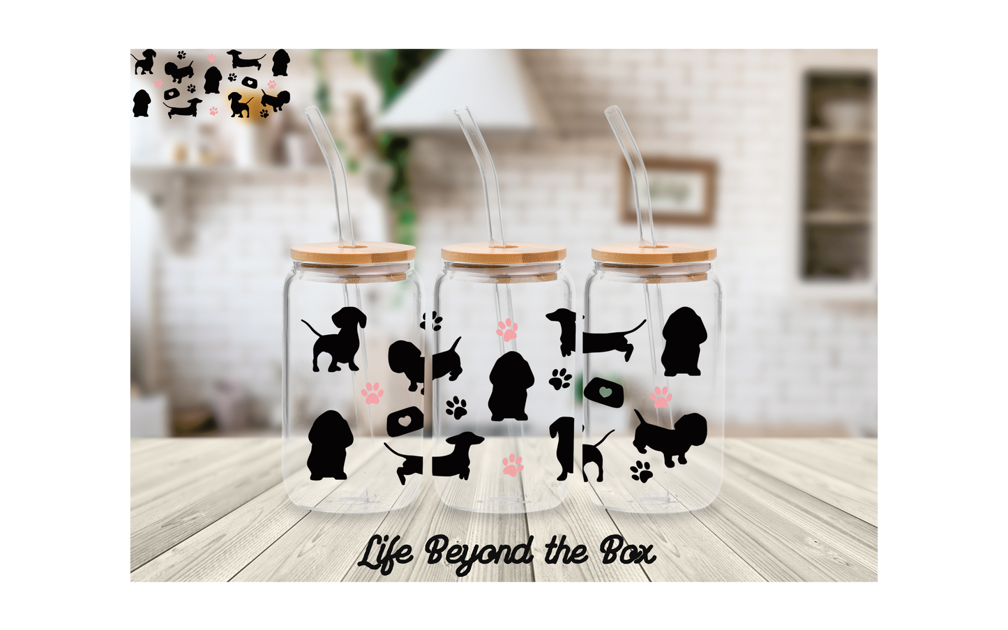 Dachshund Puppy 16oz UVDTF wrap