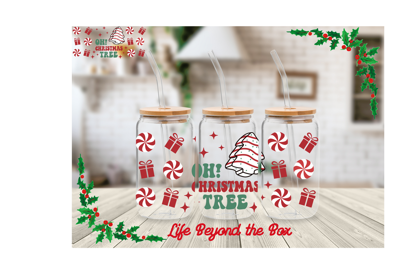 Oh, Christmas Tree 16oz UVDTF wrap