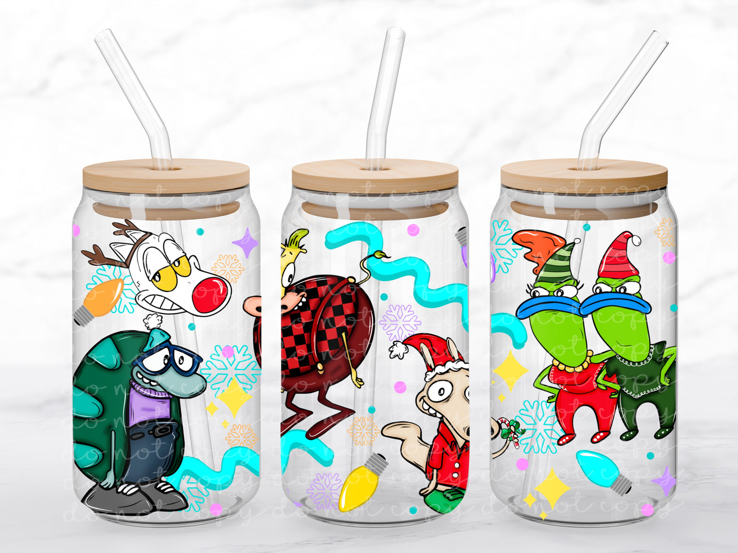 Rocko's Christmas 16oz UVDTF wrap