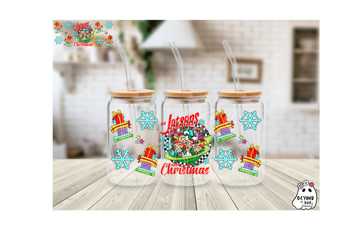 Space Christmas 16oz UVDTF wrap