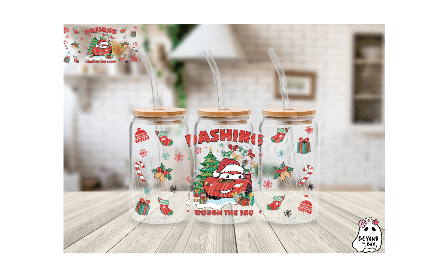 Dashing Through the Snow 16oz UVDTF Wrap
