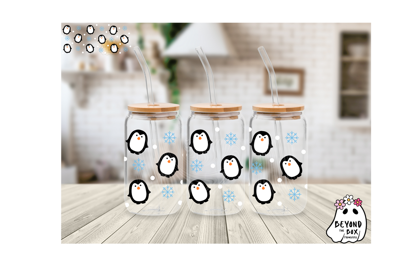 Cute Penguin 16oz UVDTF Wrap