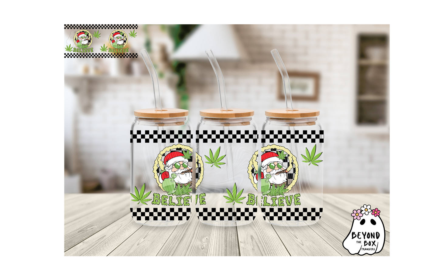420 Christmas 16oz UVDTF wrap