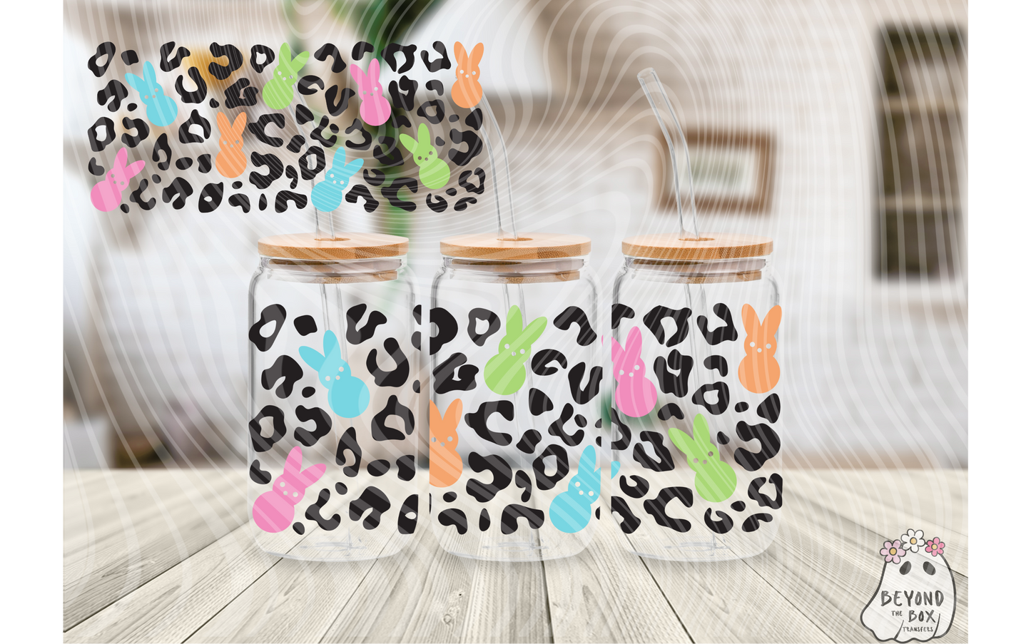 Leopard Easter 16oz UVDTF wrap