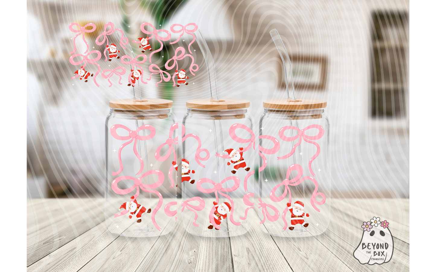 Santa Coquette Christmas 16oz UVDTF Wrap