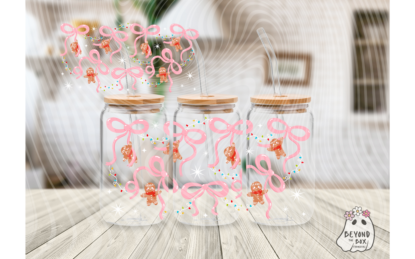 Coquette Christmas 16oz UVDTF Wrap