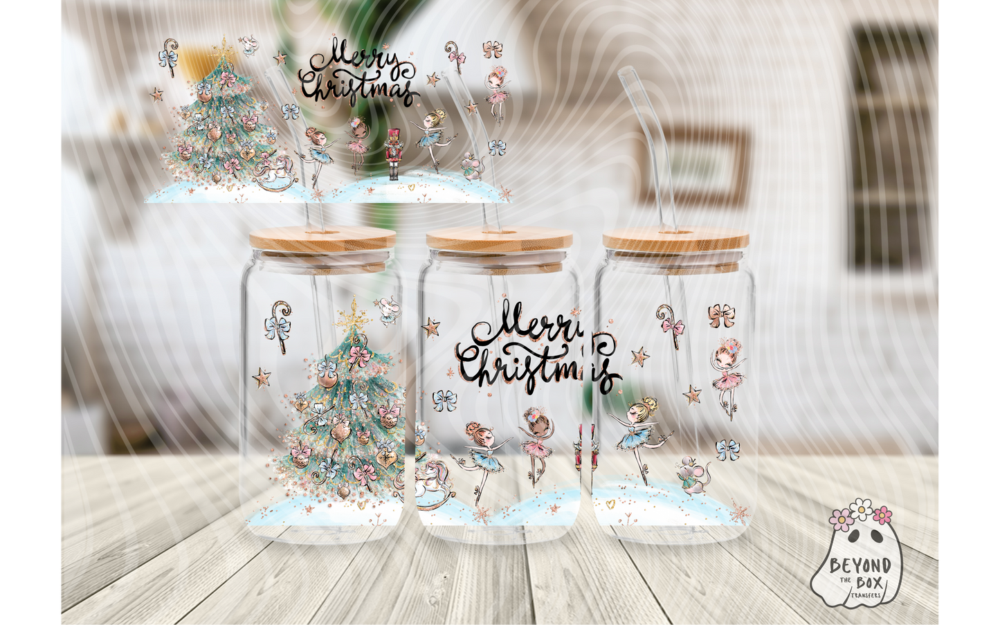 Sugar Plum Fairy Christmas 16oz UVDTF Wrap