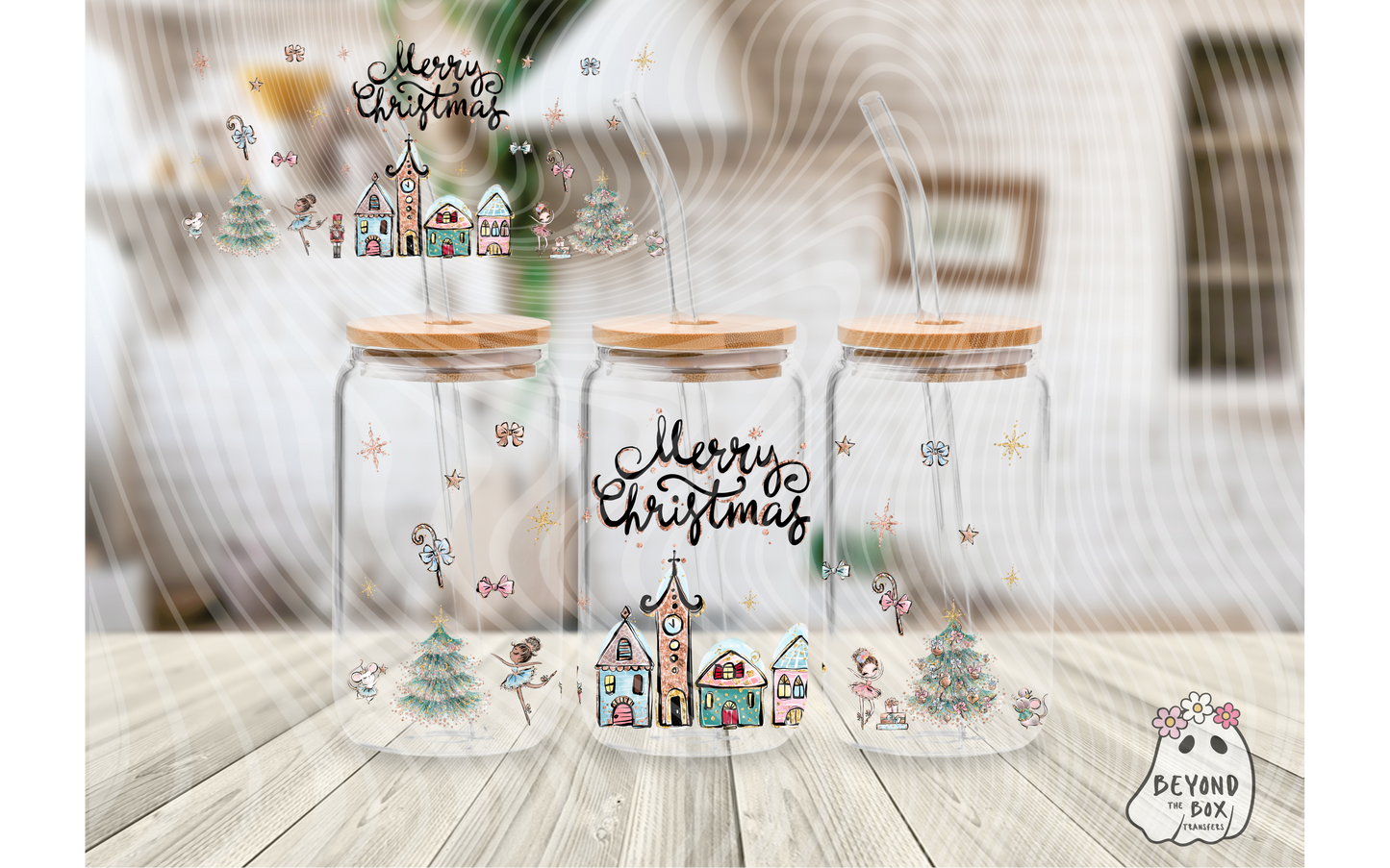 Sugar Plum Fairy Christmas 16oz UVDTF Wrap