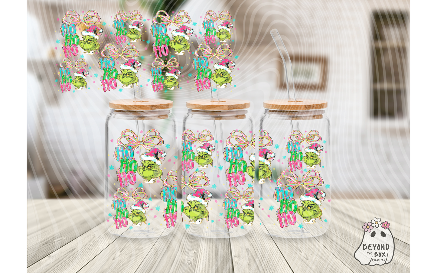 Mean One Christmas 16oz UVDTF Wrap