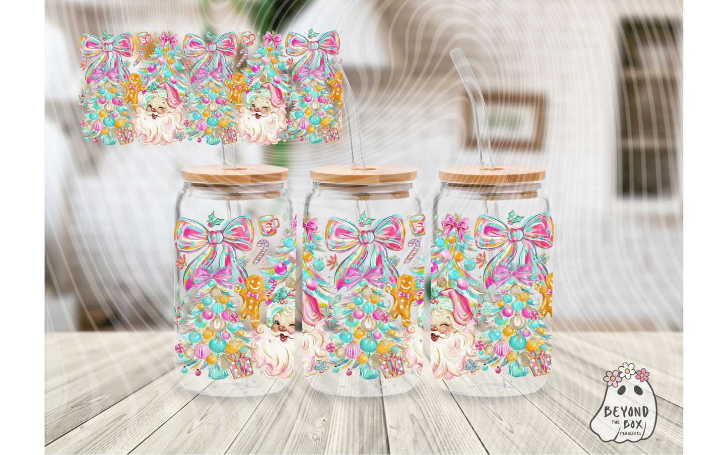 Pastel Christmas 16oz UVDTF Wrap