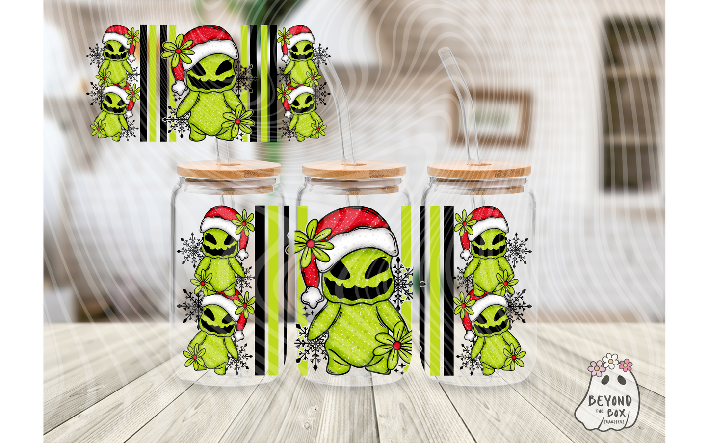 Nightmare Red Christmas 16oz UVDTF wrap