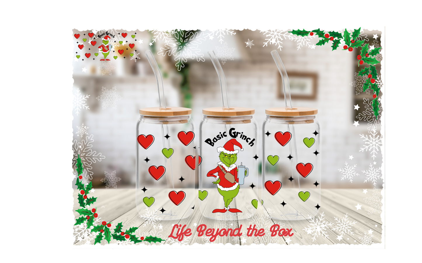 Basic Christmas 16oz UVDTF Wrap