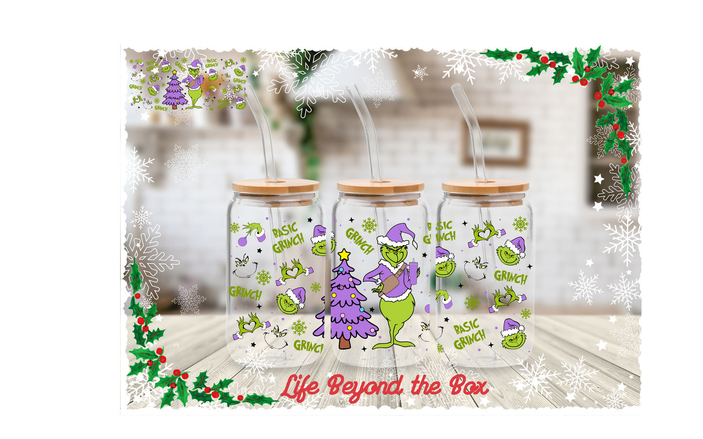Purple Christmas 16oz UVDTF Wrap