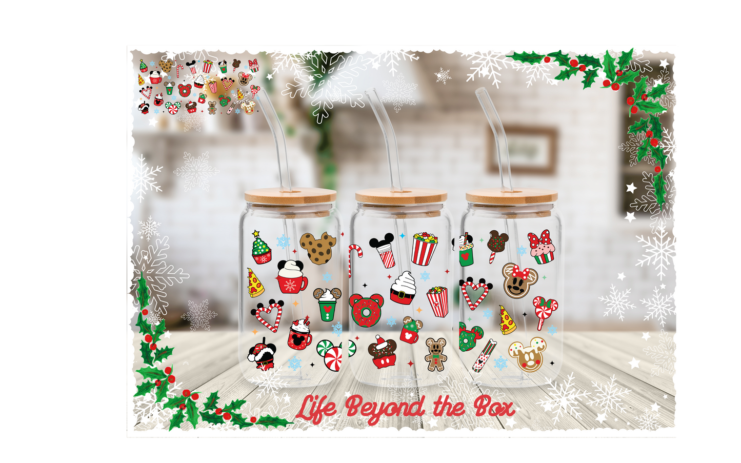 Christmas Snacks 16oz UVDTF wrap