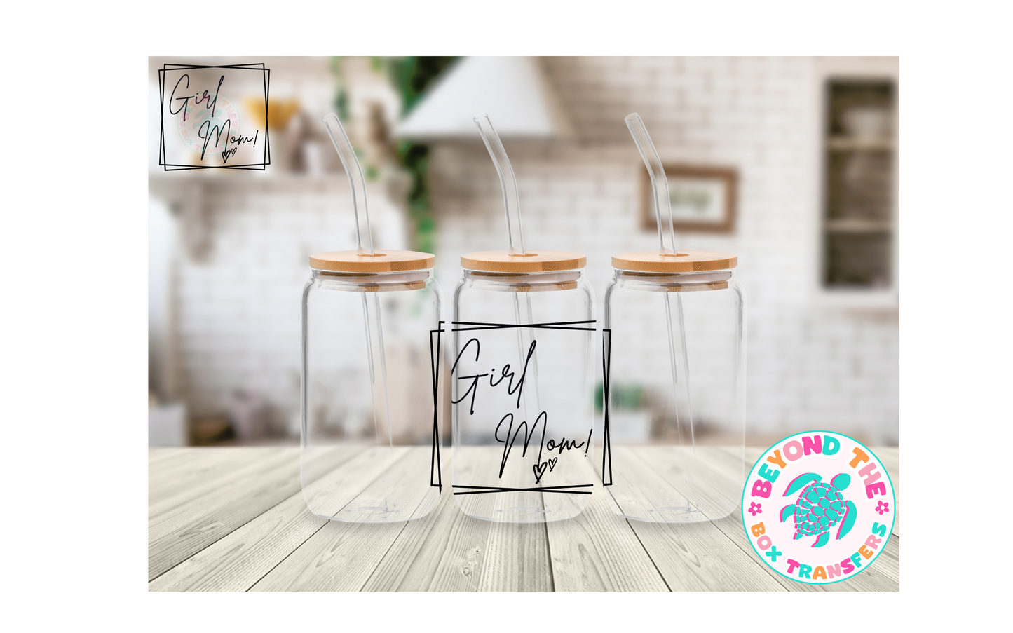 Girl Mom UVDTF Decal