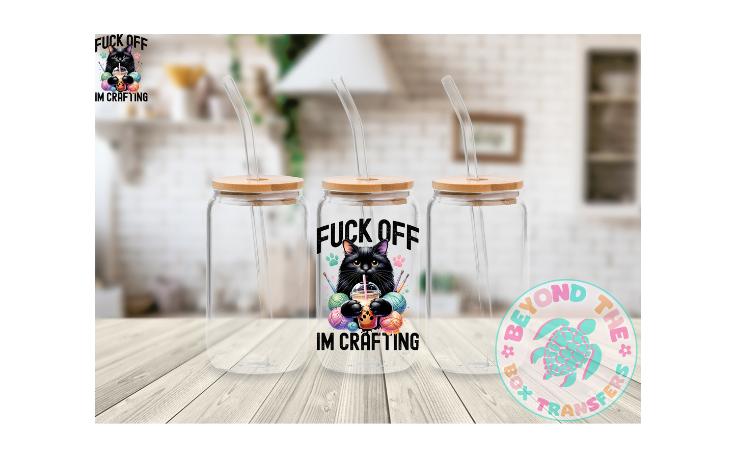 Crafting Cat UVDTF Decal
