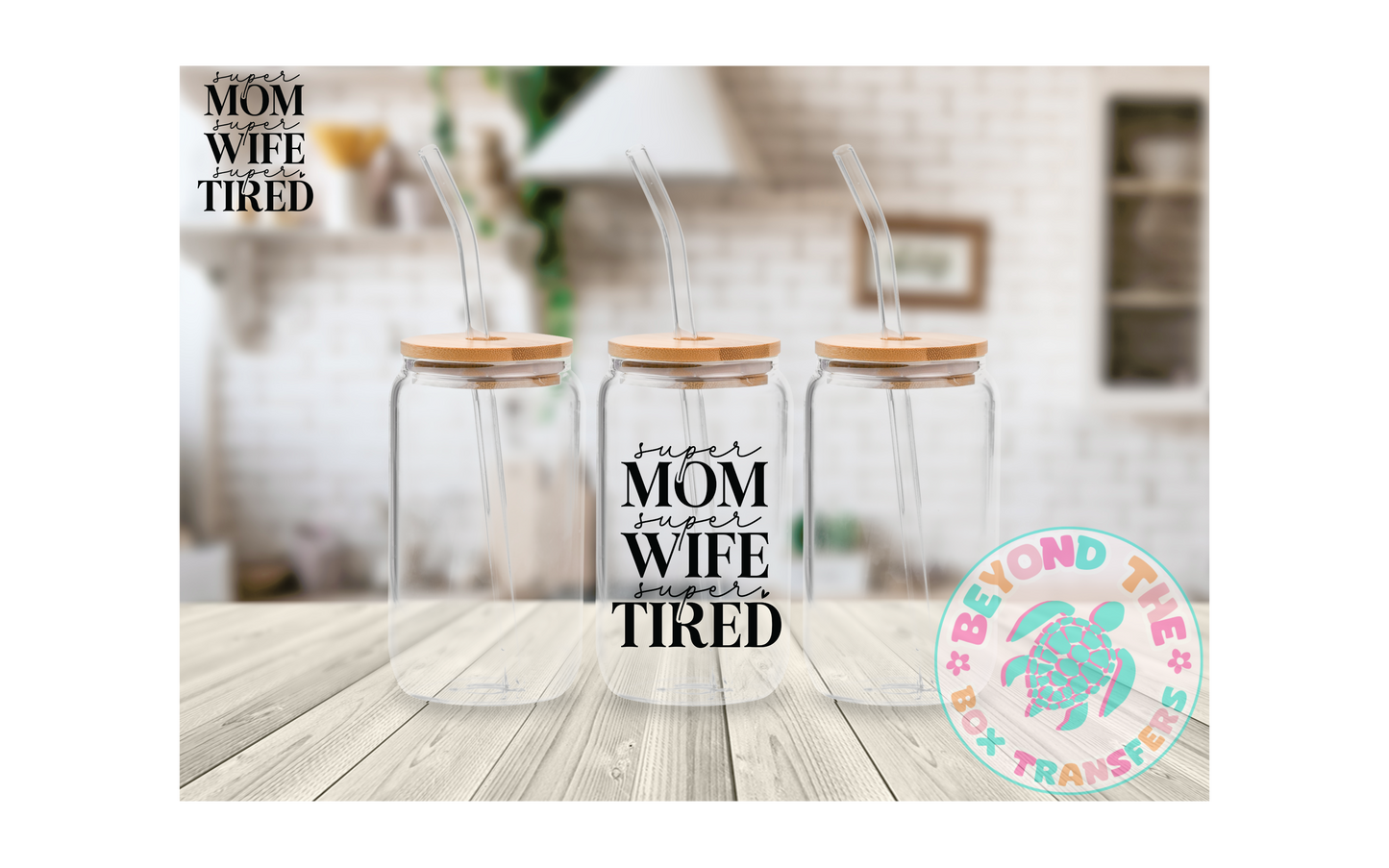 Black Mama Tired UVDTF Decal