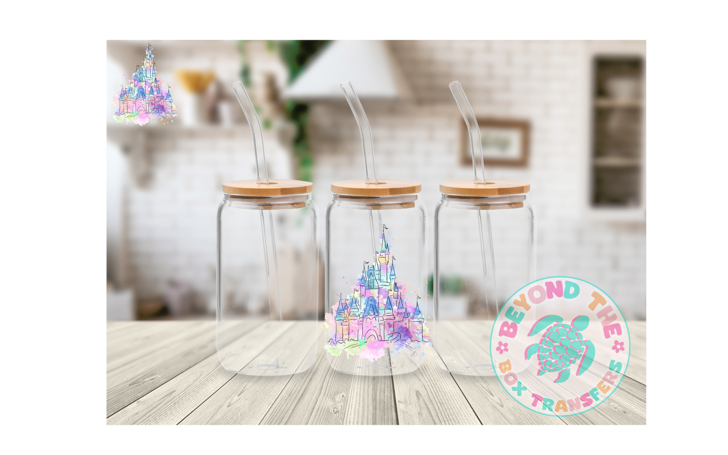 Watercolor Castle UVDTF Decal