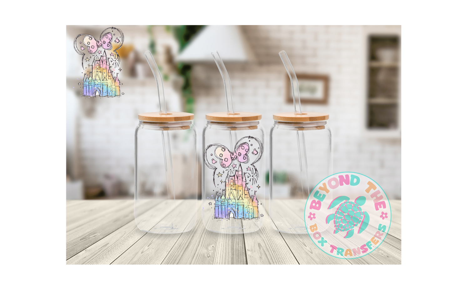 Watercolor Castle UVDTF Decal