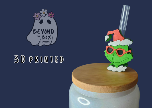 3D printed Straw Topper Red Mean One