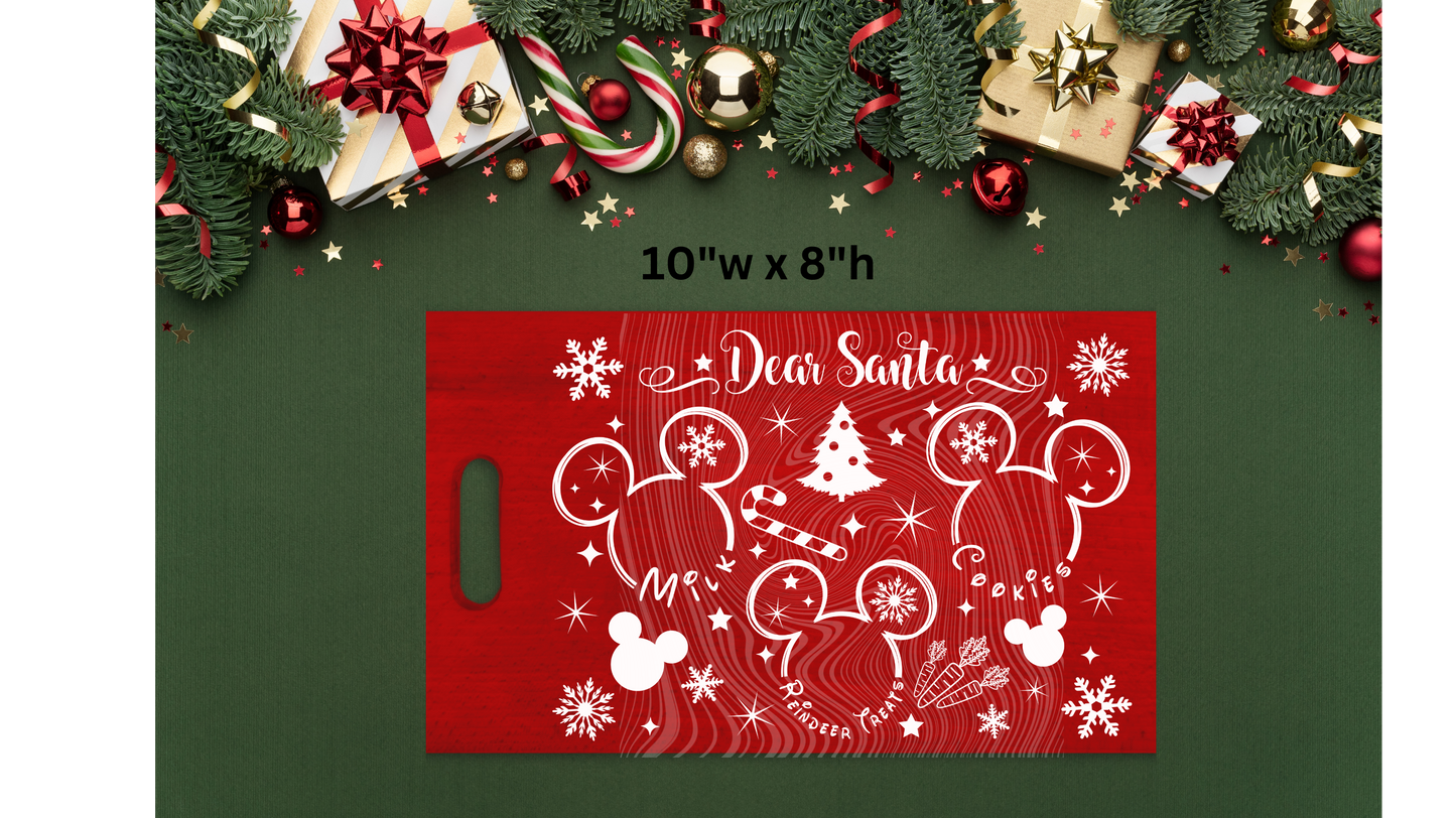 Mouse Santa Tray UVDTF Transfer