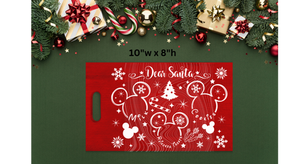 Mouse Santa Tray UVDTF Transfer