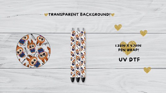ChuckyBubu labubu UVDTF pen wrap