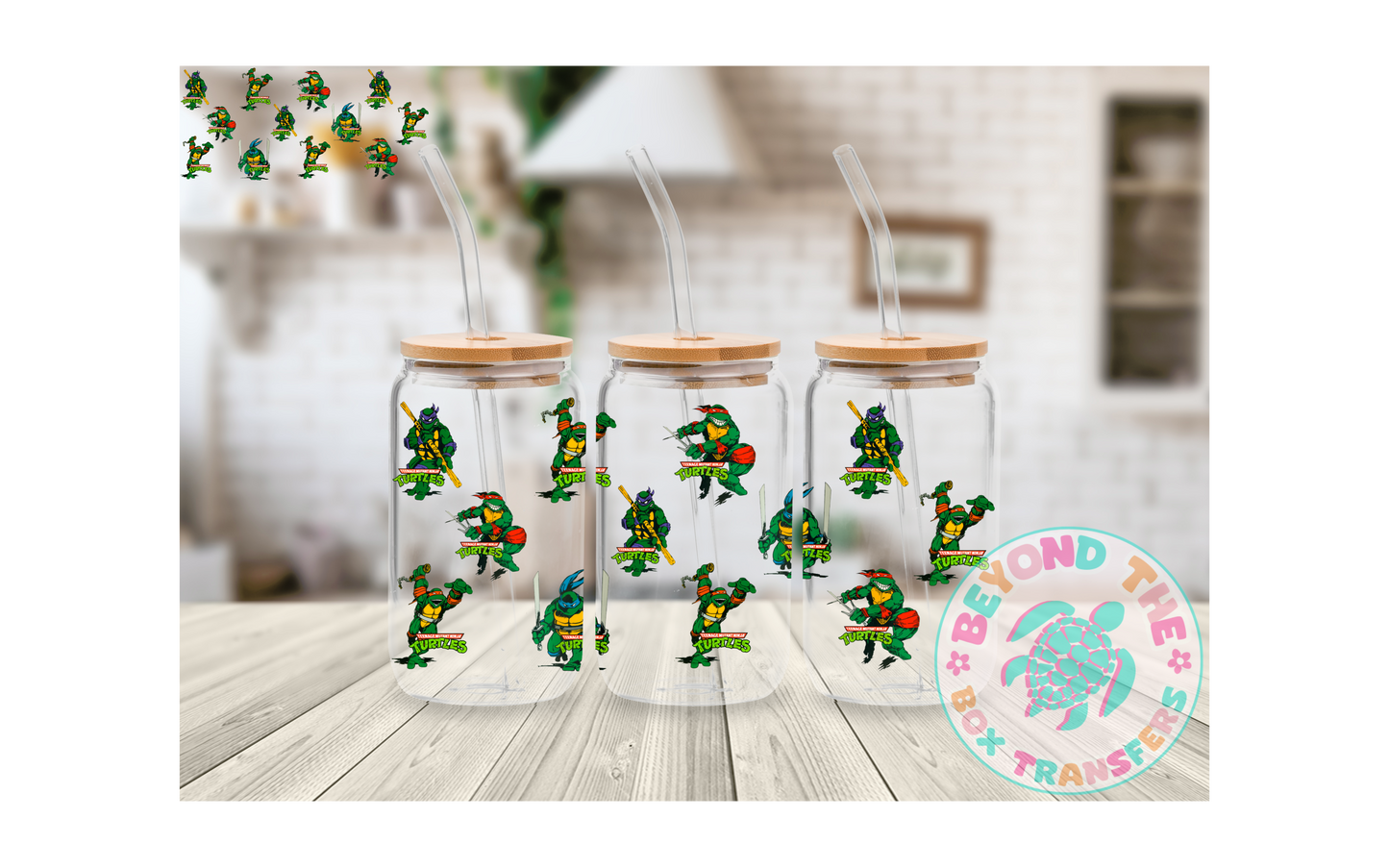 TMNT  16oz UVDTF wrap