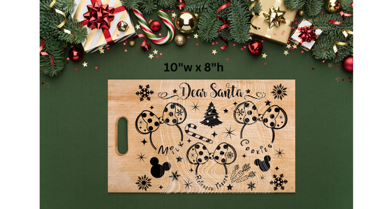 Girl Mouse Santa Tray UVDTF Transfer