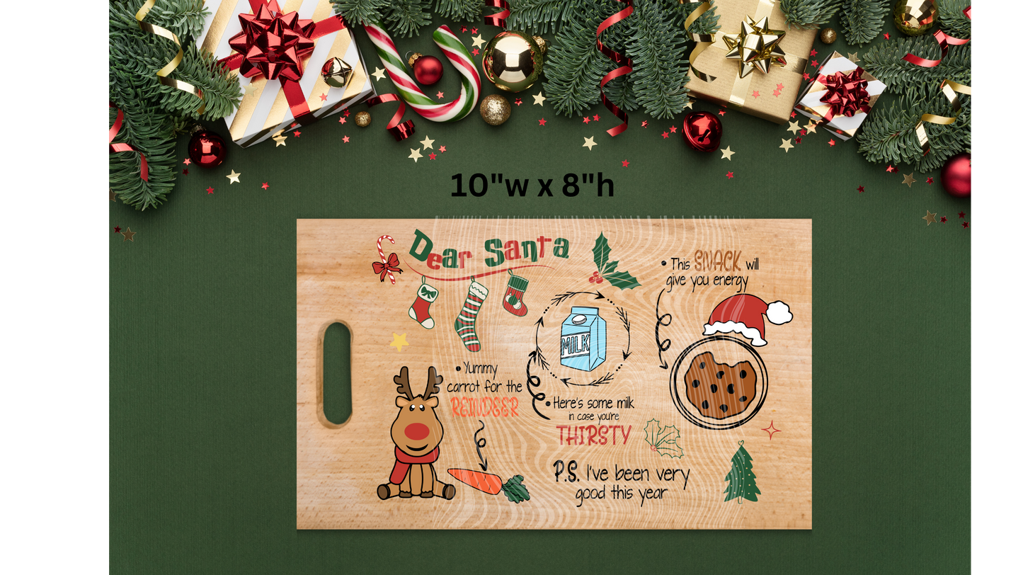 Santa Tray UVDTF Transfer