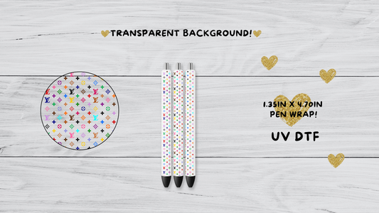 Colored Logo UVDTF pen wrap