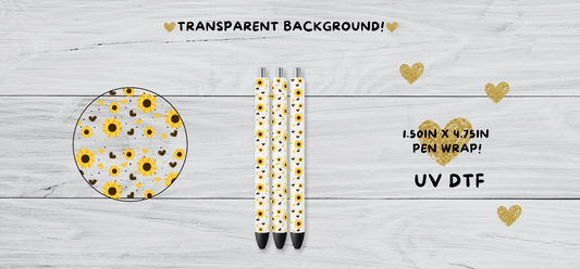 Sunflowers UVDTF pen wrap