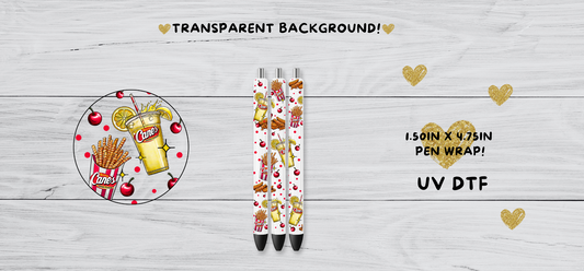 Famous Chicken & Lemonade UVDTF pen wrap