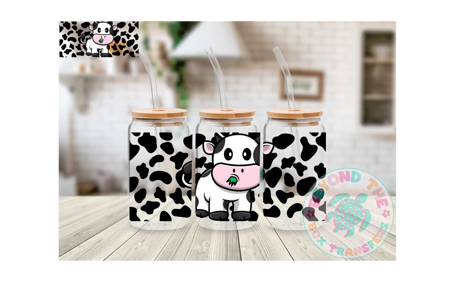 Cow 16oz UVDTF wrap