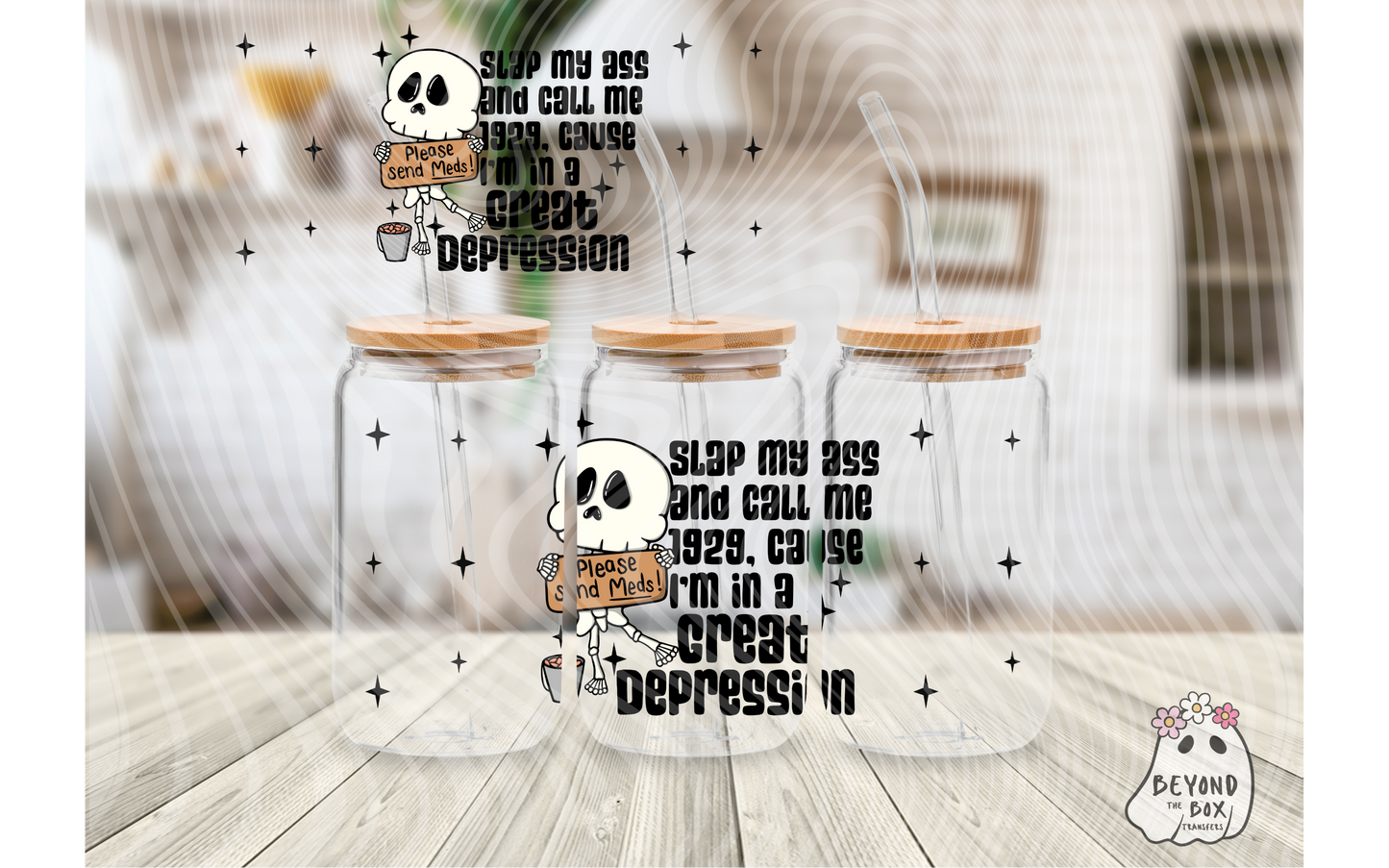 Great Depression skelly 16oz UVDTF Wrap