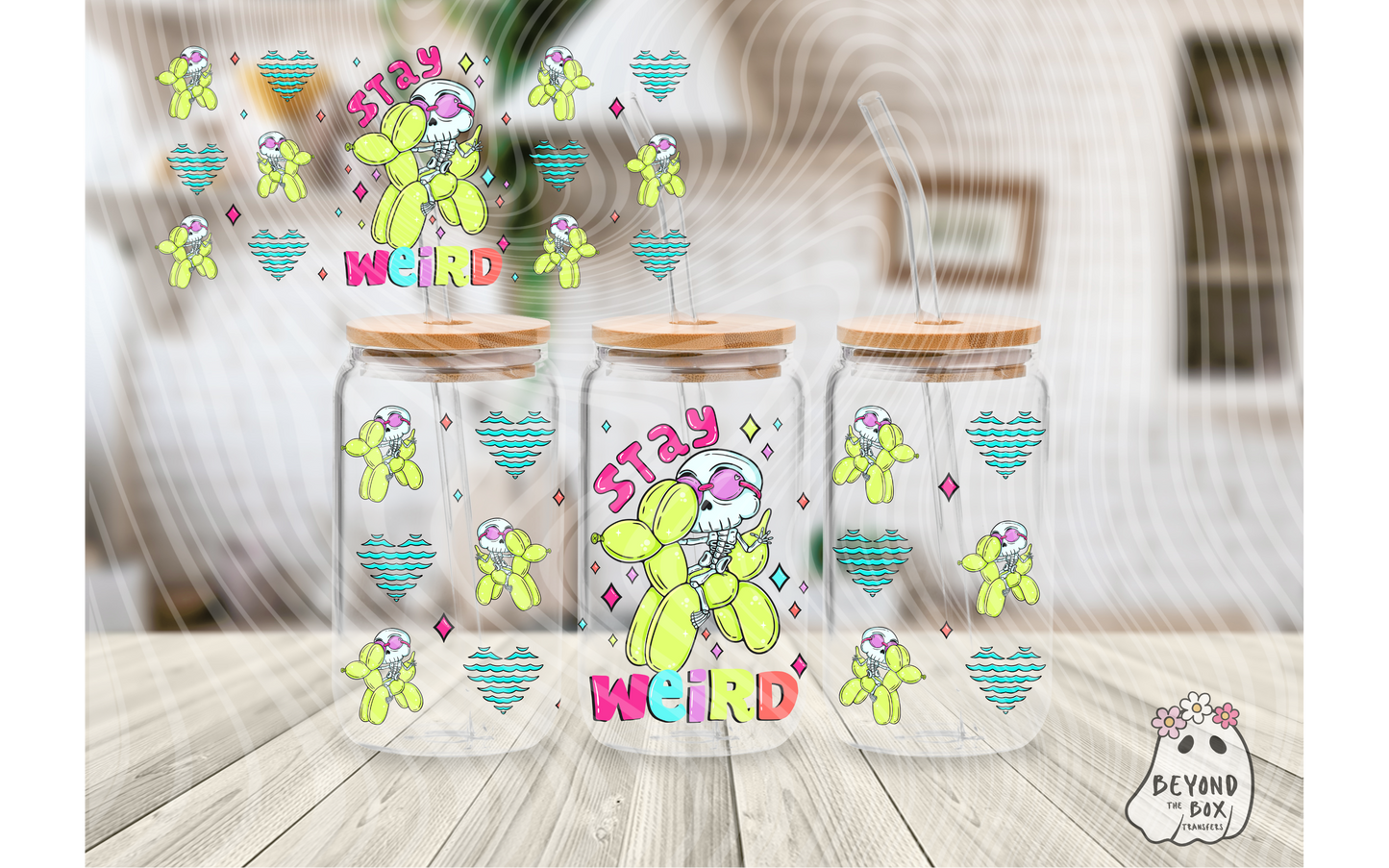 Stay Weird 16oz UVDTF Wrap