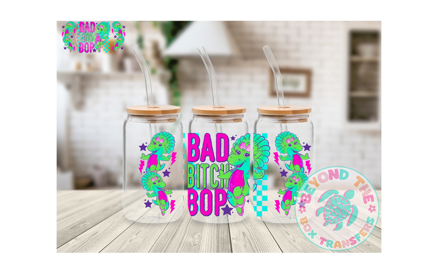 Bad Bitch Bop 16oz UV DTF 16oz Wrap