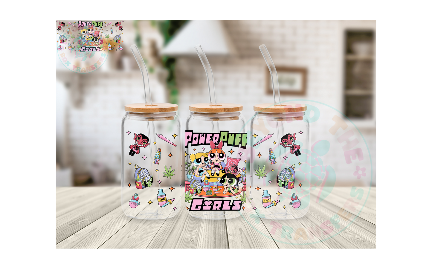 420 Power Puff Girls 16oz UVDTF wrap