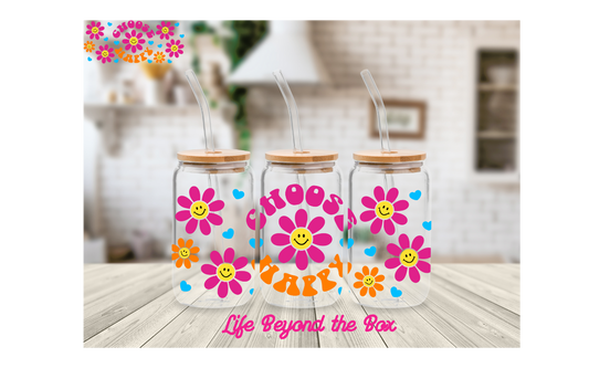 Hippy Choose happy 16oz UVDTF wrap