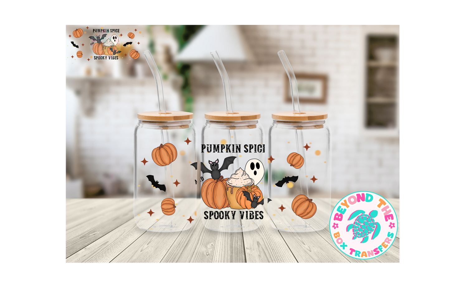 Fall Pumpkin Spice 16oz UVDTF wrap